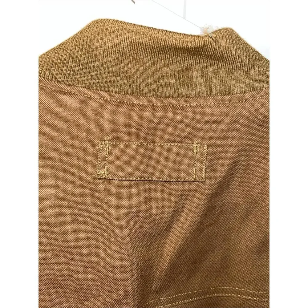 #346 Brown St. John’s Bay Vest Quality Menswear Outdoor 100% Cotton Shell Large - Picture 9 of 10
